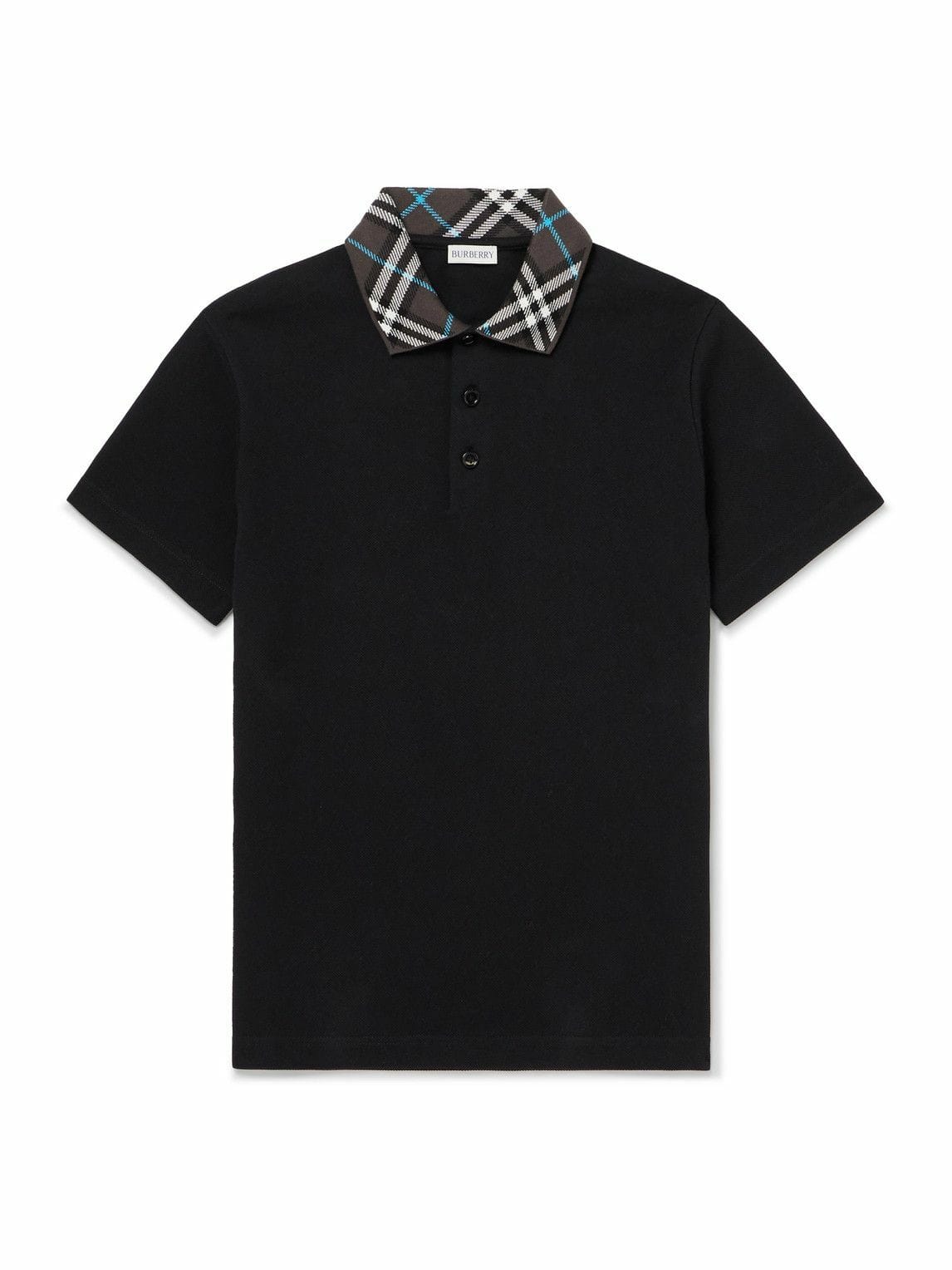 Burberry - Slim-Fit Cotton-Piqué Polo Shirt - Black