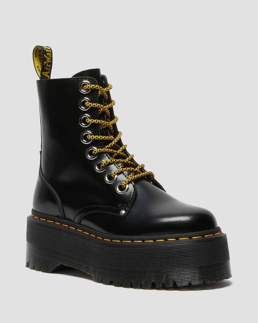 Jadon Max Boot Women's Platforms — BLACK BUTTERO