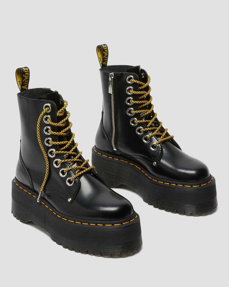 Jadon Max Boot Women's Platforms — BLACK BUTTERO