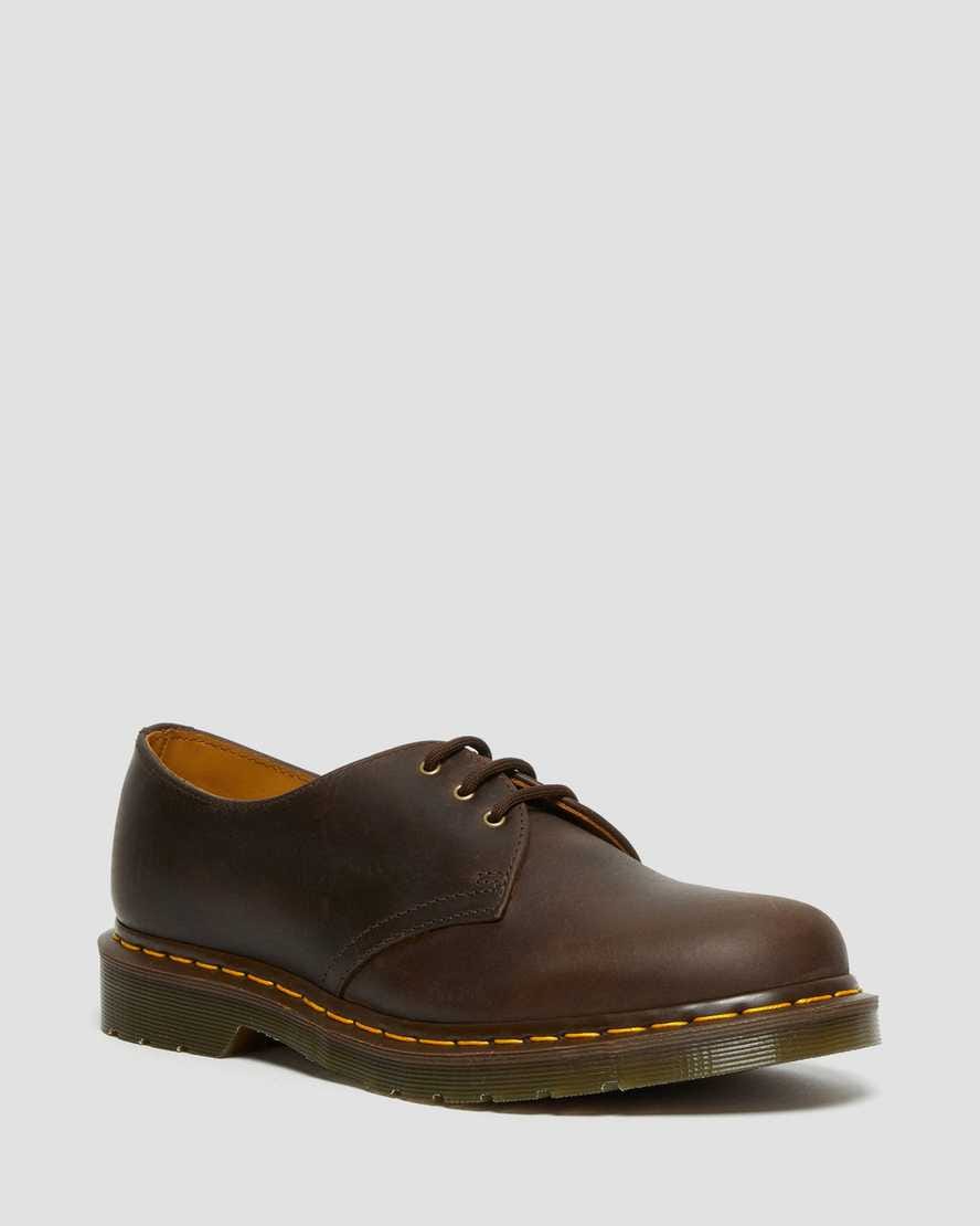 1461 Crazy Horse Leather Oxford Shoes — Brown