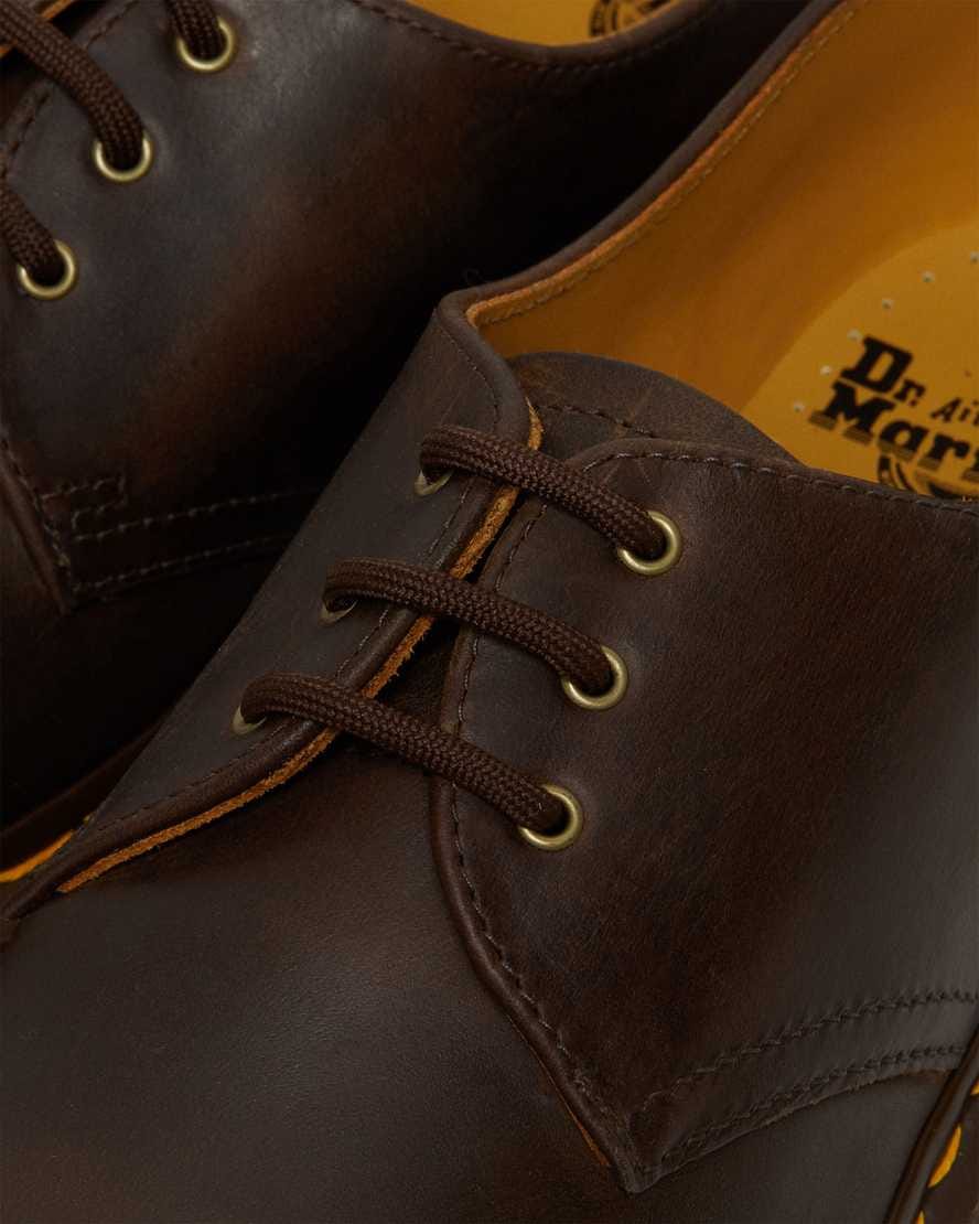 1461 Crazy Horse Leather Oxford Shoes — Brown