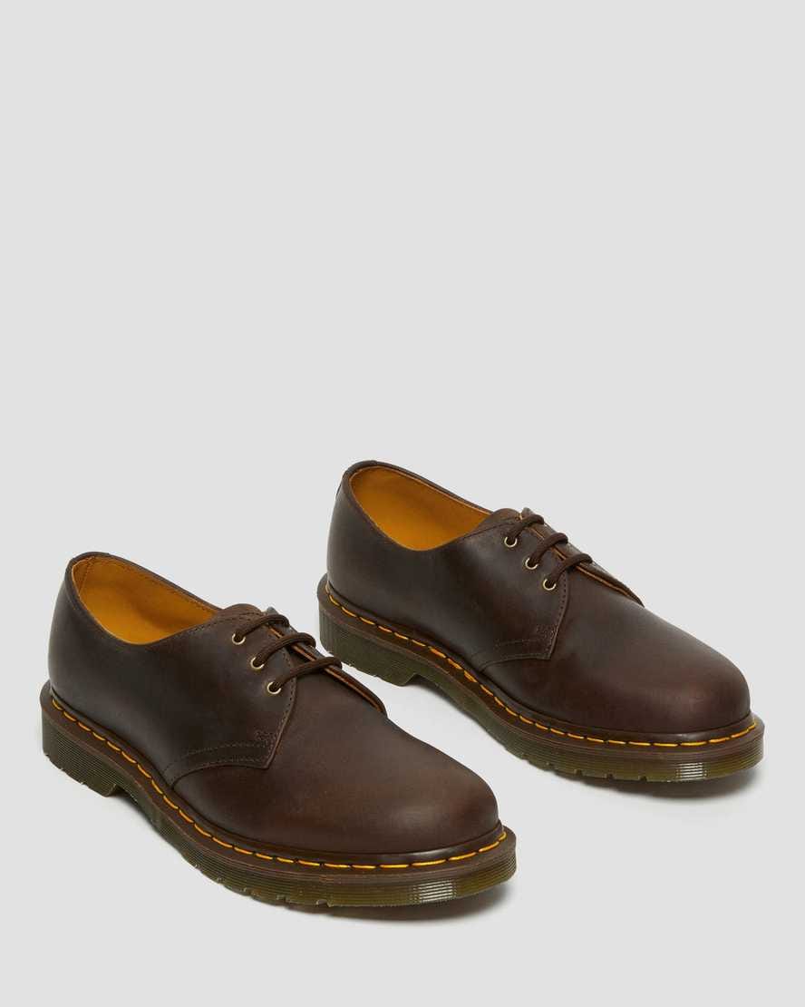 1461 Crazy Horse Leather Oxford Shoes — Brown