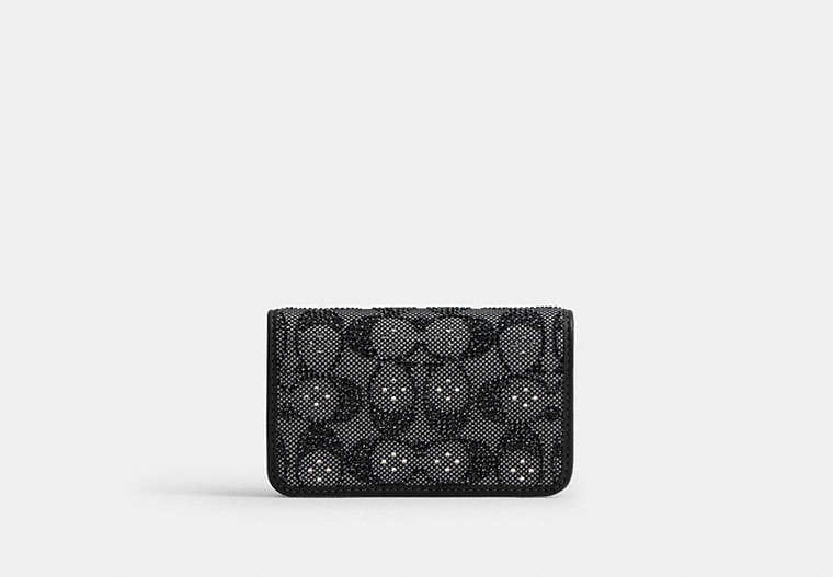 Essential Slim Card Case In Crystal Signature Jacquard