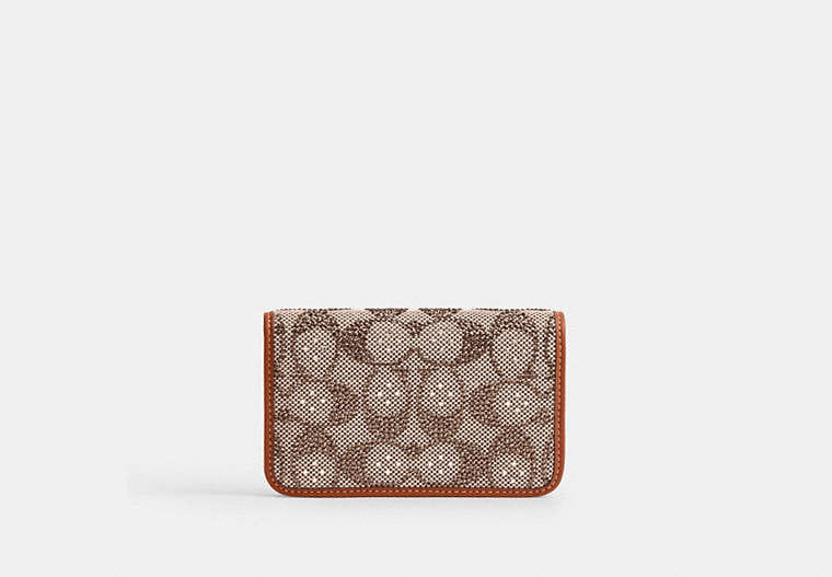 Essential Slim Card Case In Crystal Signature Jacquard