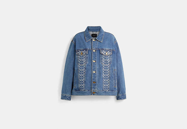 Restored Oversized Signature Denim Jacket