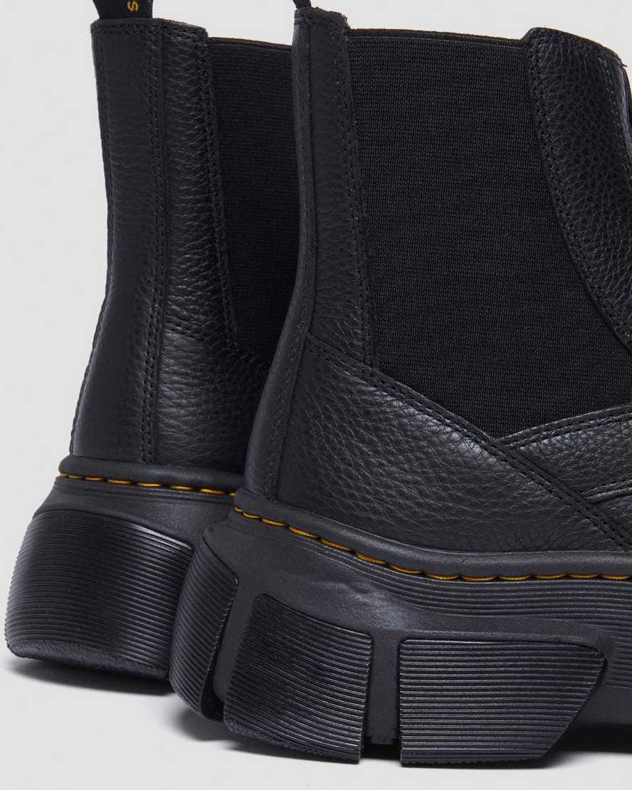 DMXL Zip Chelsea leather boots — Black