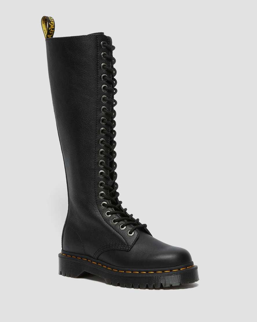 1B60 Bex Pisa Leather Knee High Boots — Black