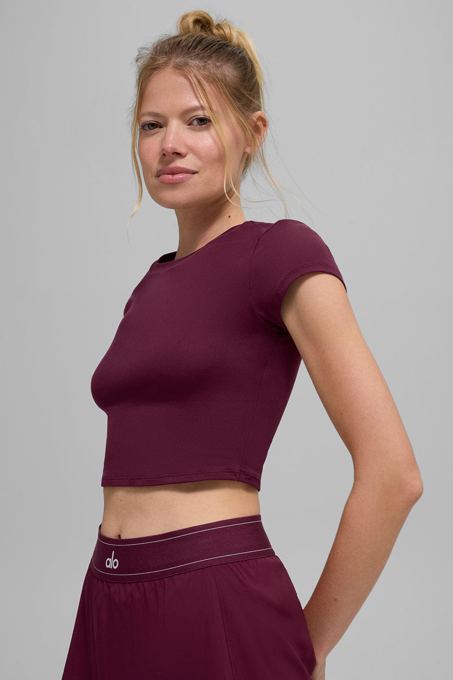 Alosoft Crop Finesse Short Sleeve