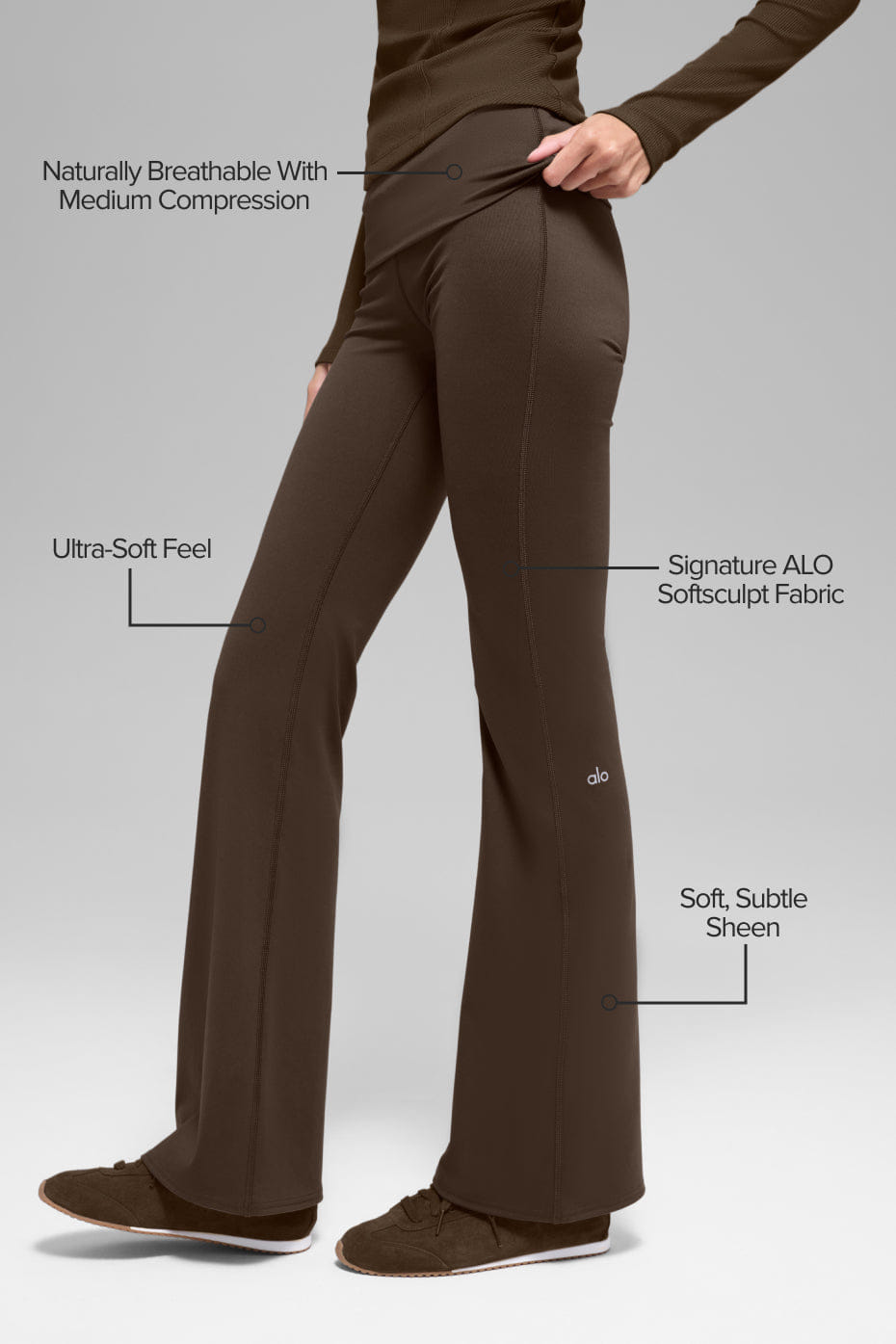 ALO Softsculpt Foldover Flare Legging