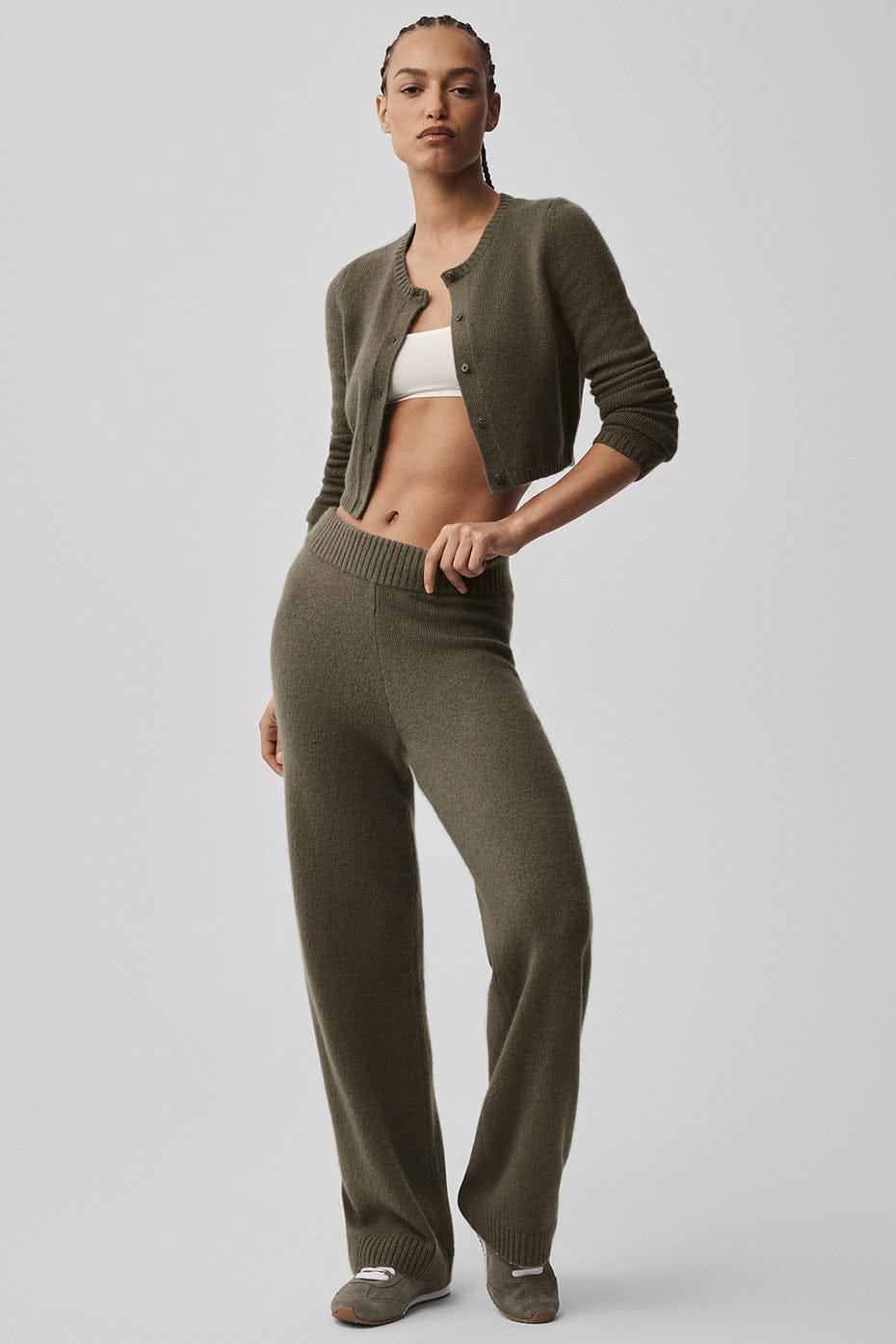 Wool Cashmere New Class Cropped Cardigan