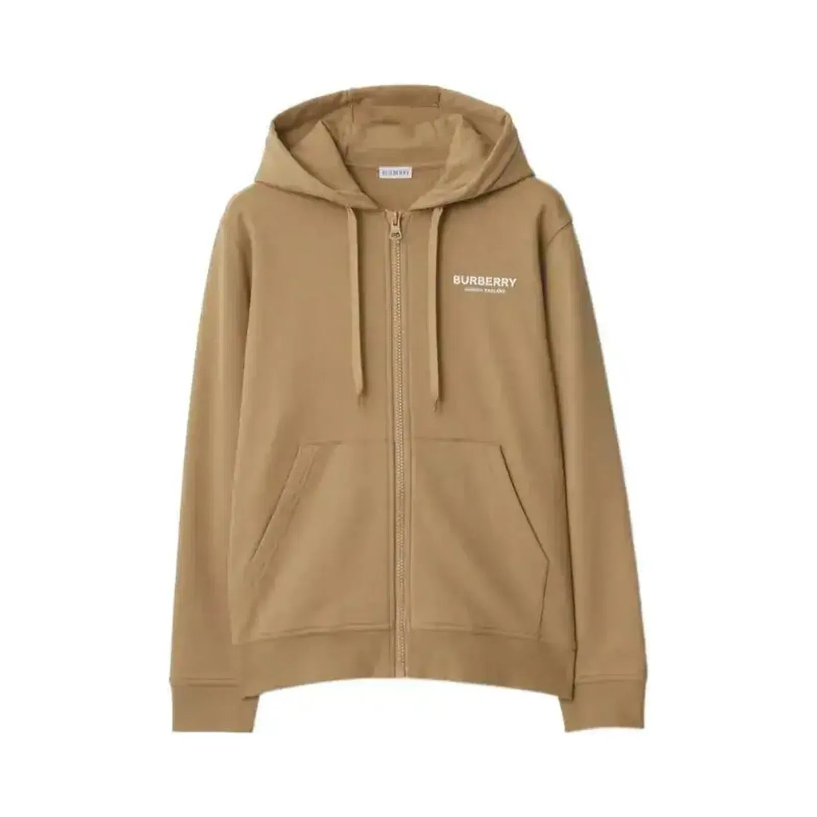 Burberry cotton zip hoodie with logo