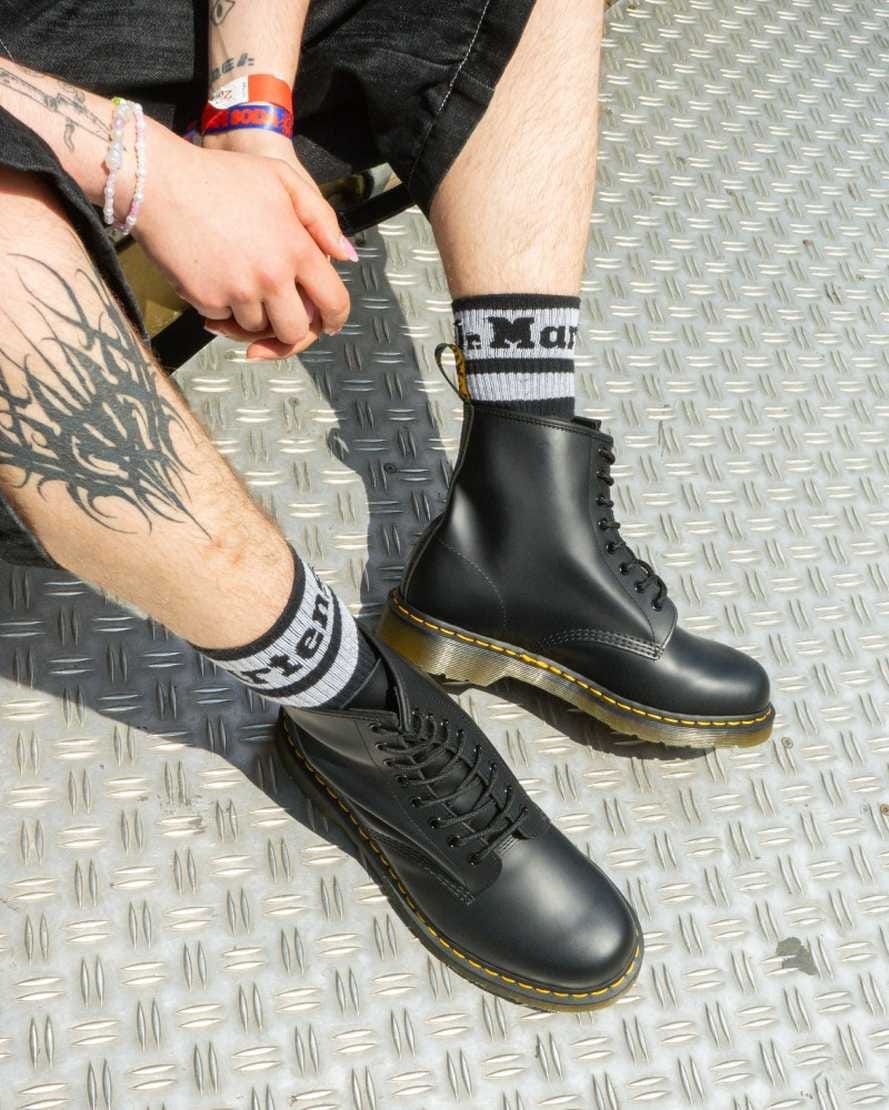 1460 Smooth Leather Lace Up Boots — Black