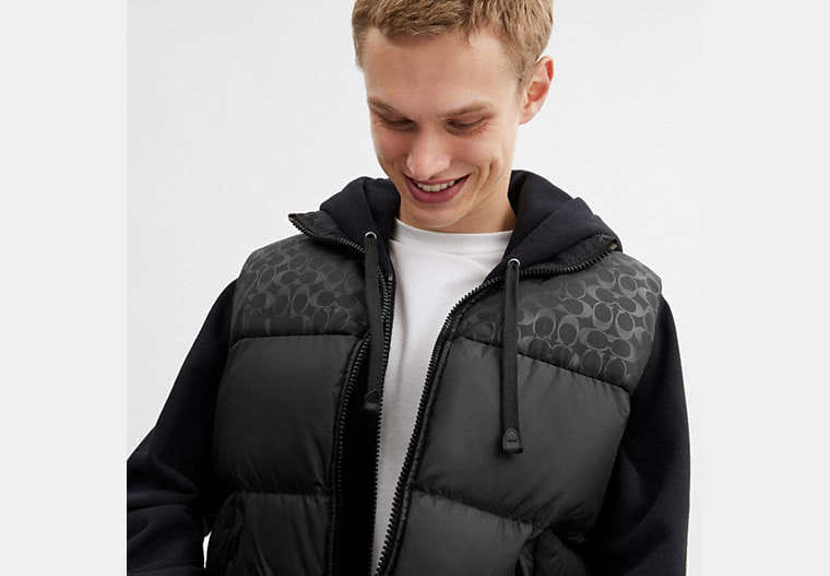 Down Puffer Vest In Recycled Polyester