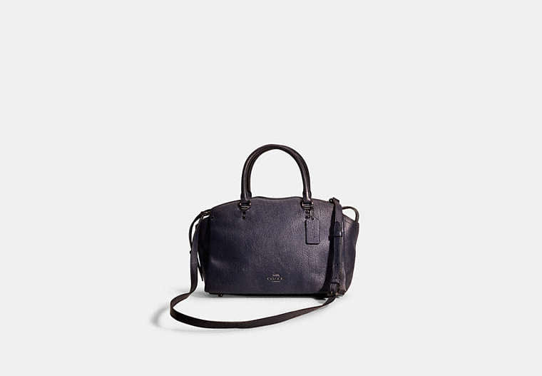 Restored Coach Drew Satchel With Snakeskin Detail