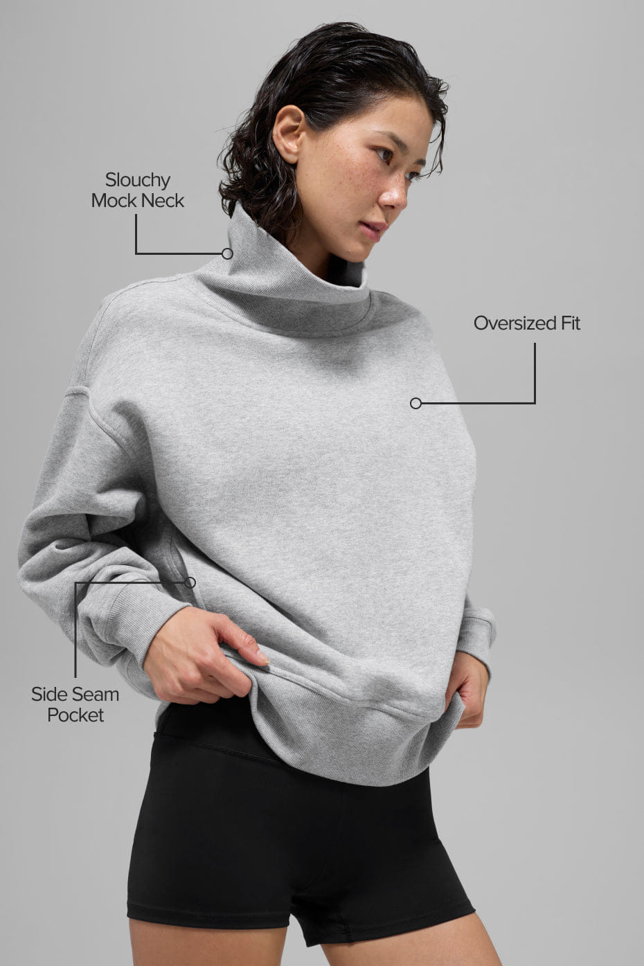 Hazy Mock Neck Pullover