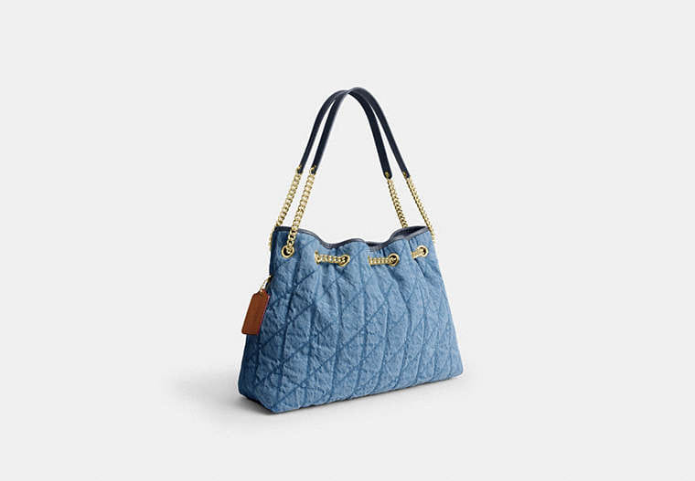 Evelyn Shoulder Bag In Regenerative Cotton With Quilting
