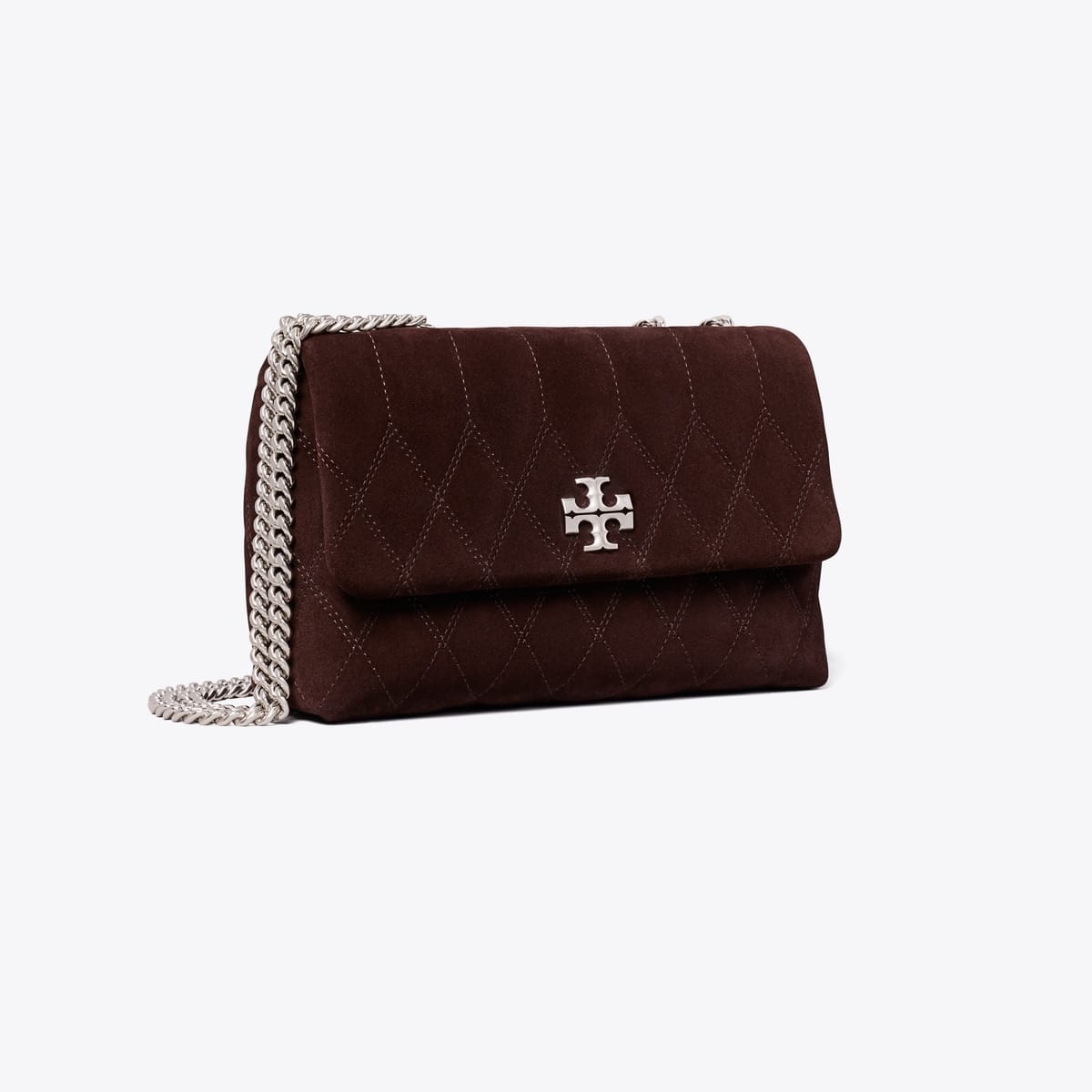 Small Kira Quilt Suede Shoulder Bag