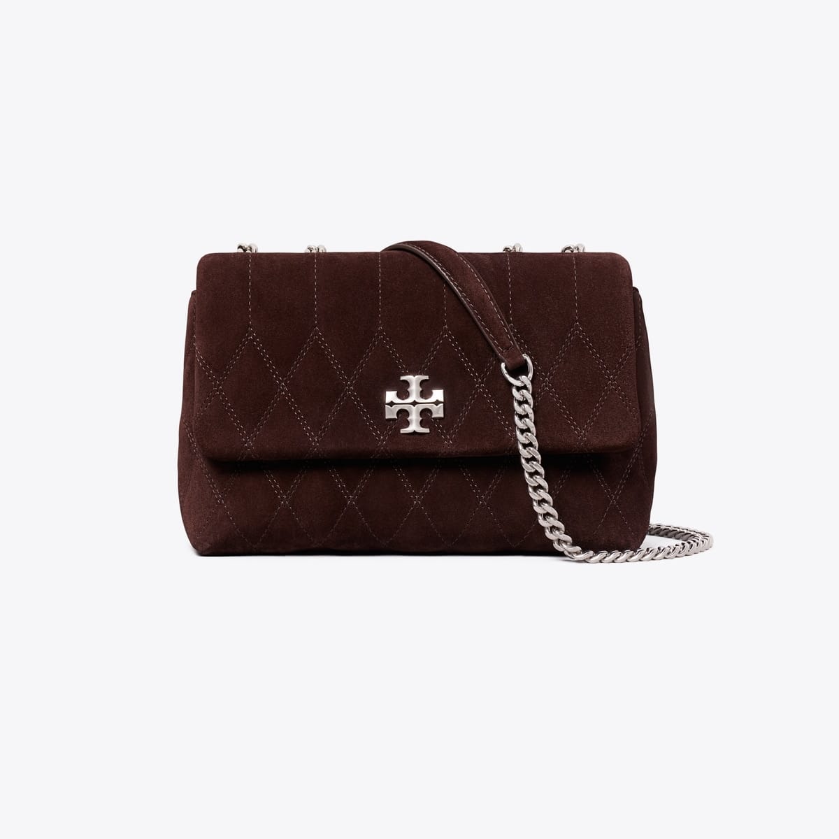 Small Kira Quilt Suede Shoulder Bag