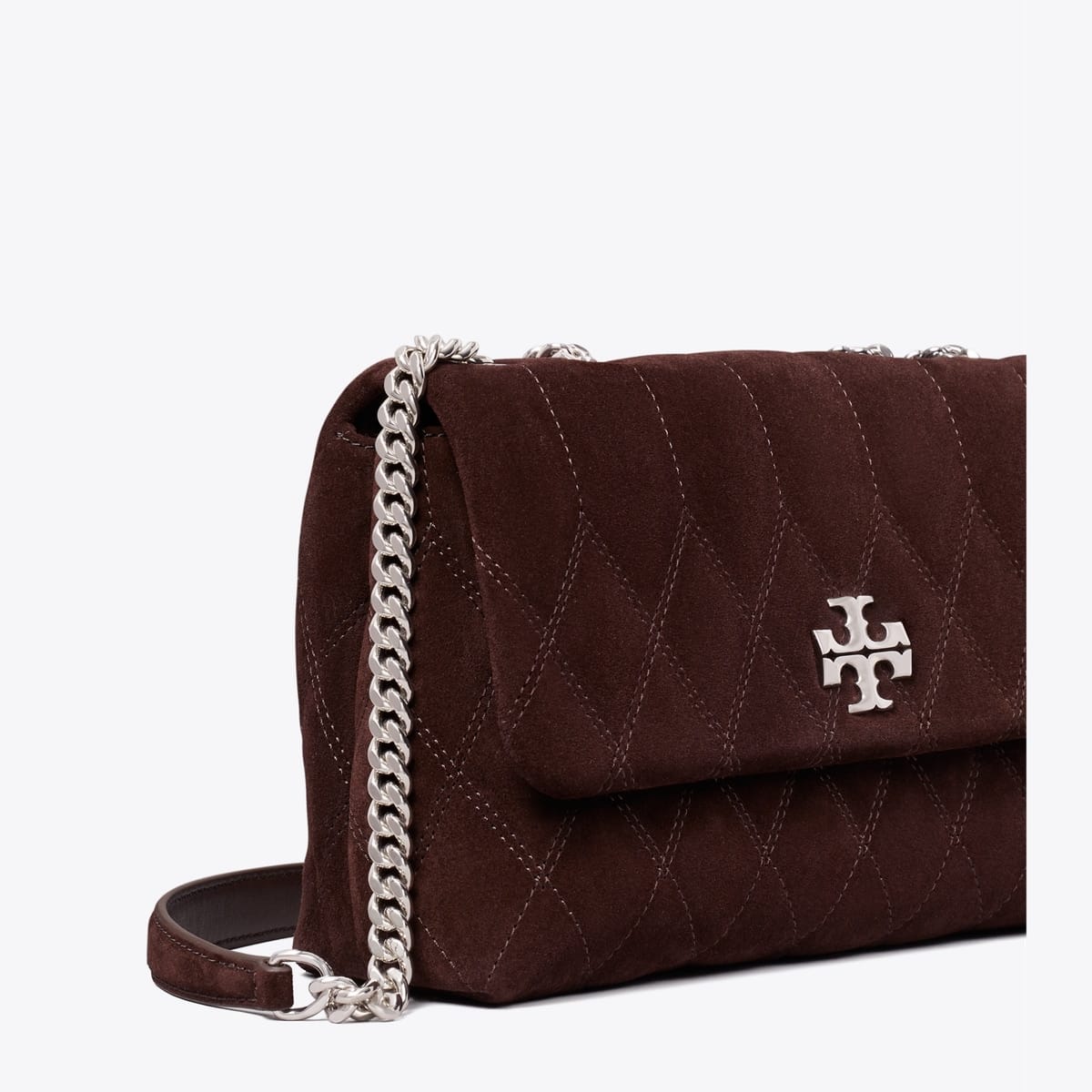 Small Kira Quilt Suede Shoulder Bag
