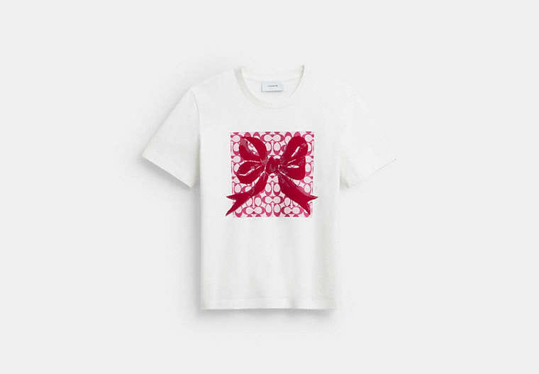 Signature Square Bow Classic T-Shirt In Organic Cotton