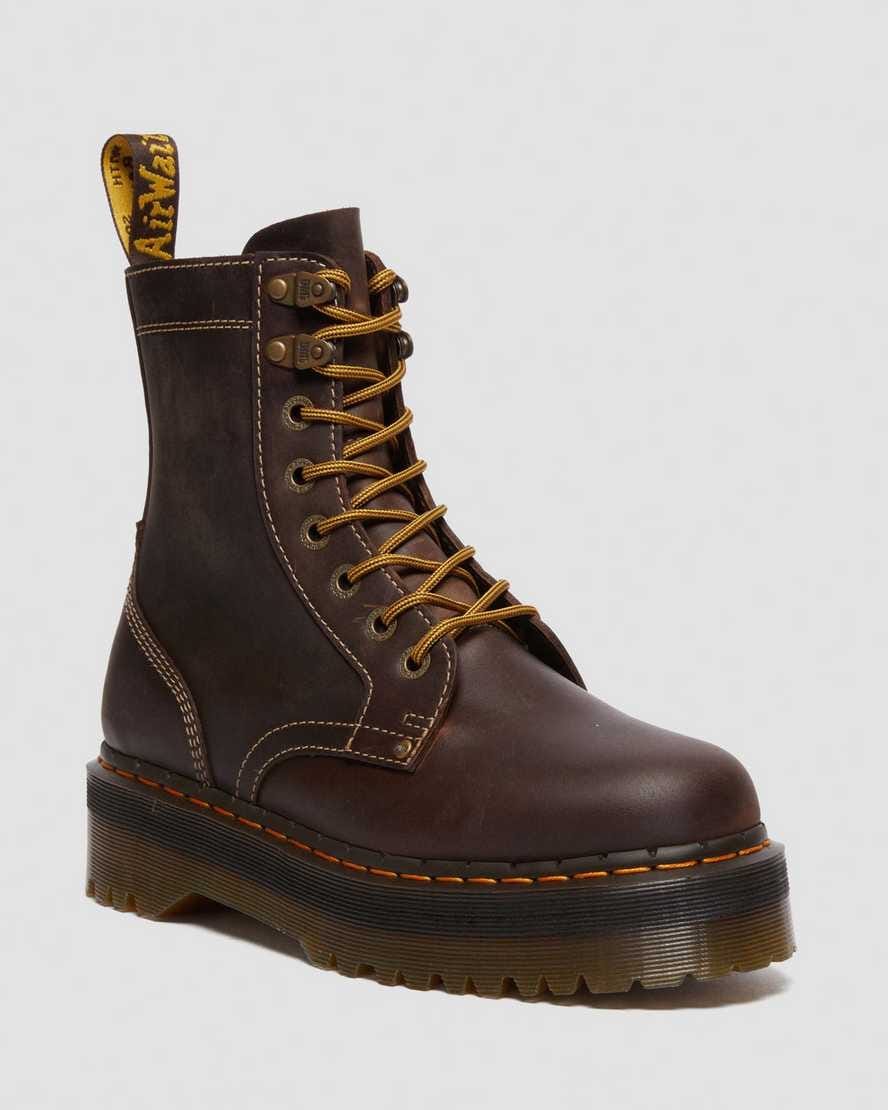 Jadon Boot Arc Crazy Horse Platforms — Brown