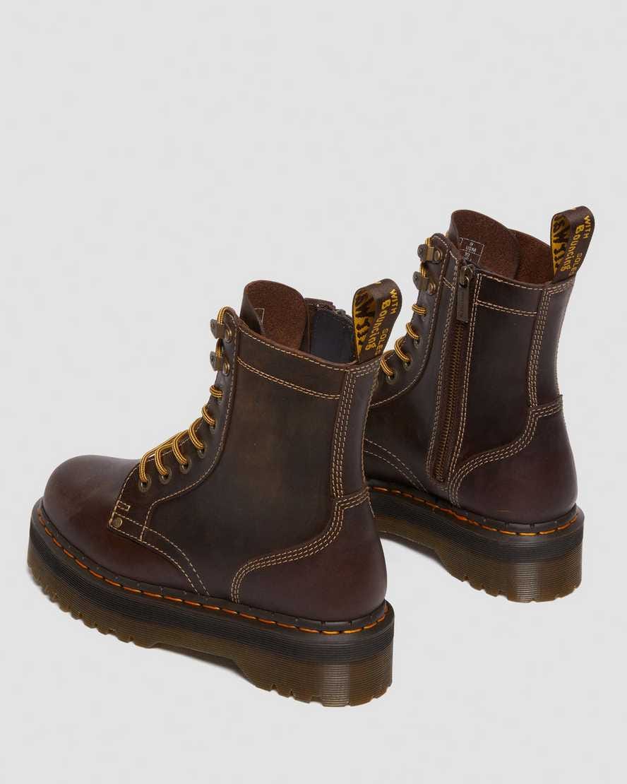 Jadon Boot Arc Crazy Horse Platforms — Brown