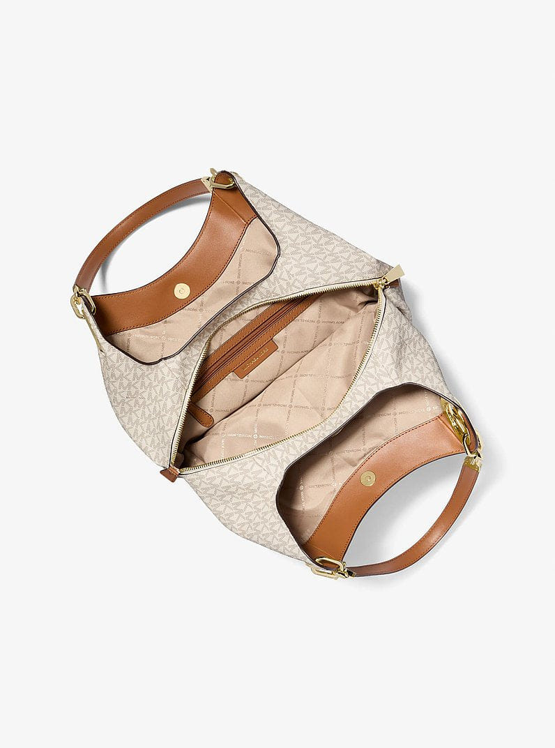 Lillie Large Signature Logo Shoulder Bag