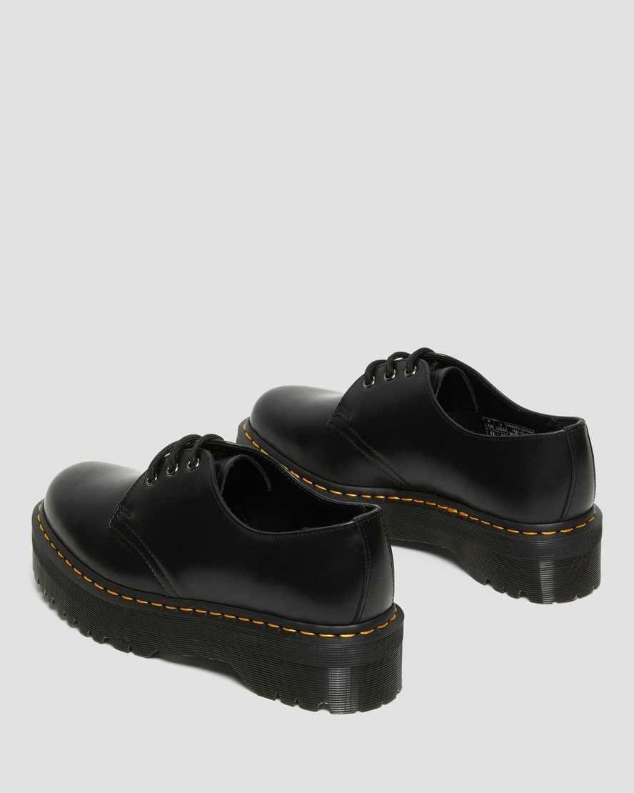 1461 Smooth Leather Platform Shoes — Black