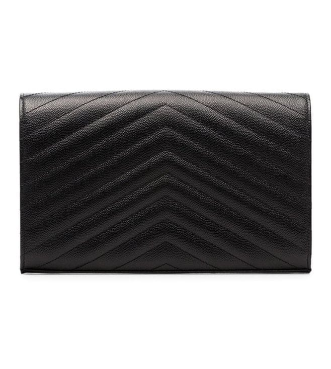 Black Cassandre Leather Clutch