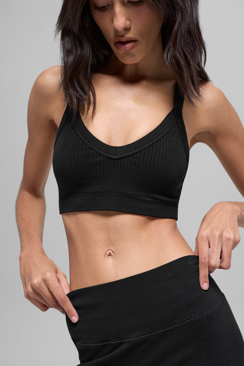 Seamless Two Tone Rib Bra