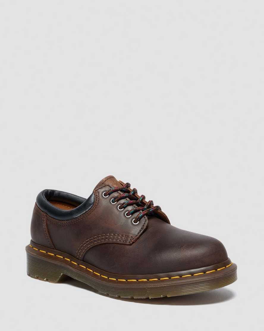 8053 Crazy Horse Leather Casual Shoes — Dark Brown