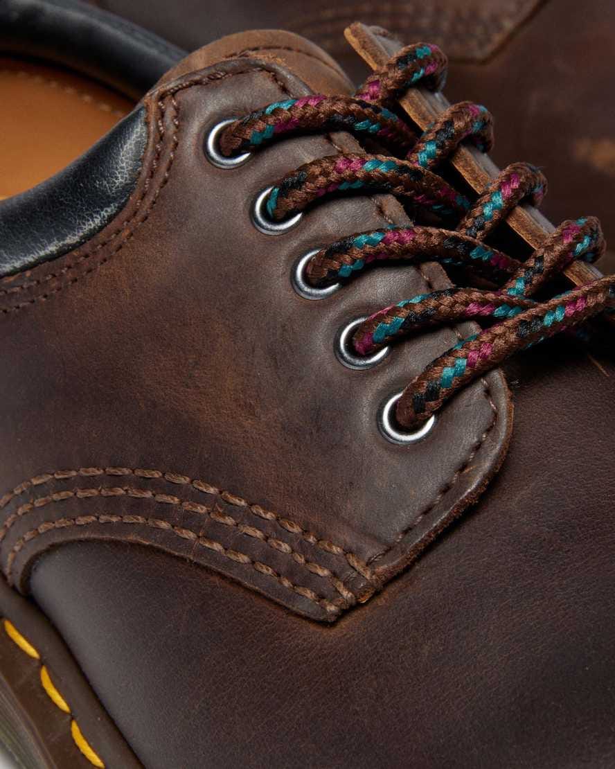 8053 Crazy Horse Leather Casual Shoes — Dark Brown
