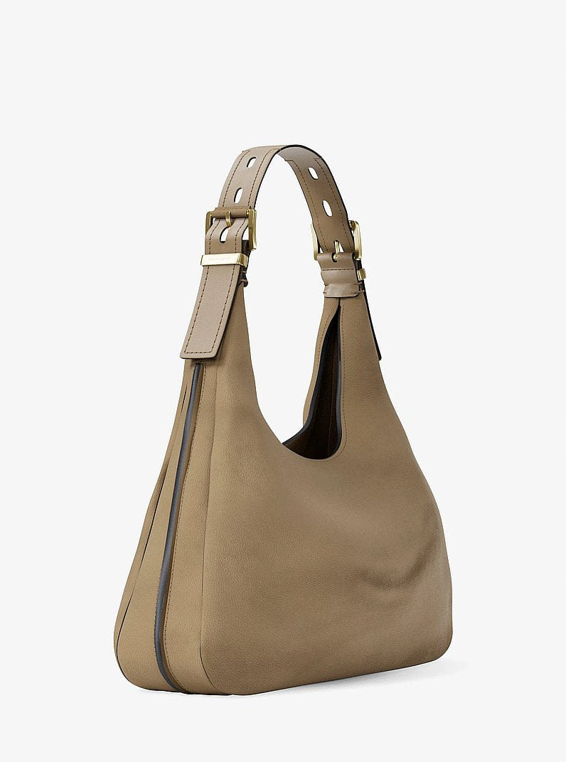 Nolita Large Nubuck Hobo Shoulder Bag