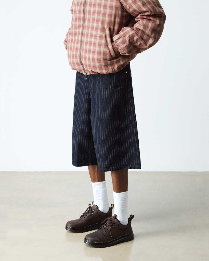 Reeder Crazy Horse Leather Utility Shoes — Dark Brown