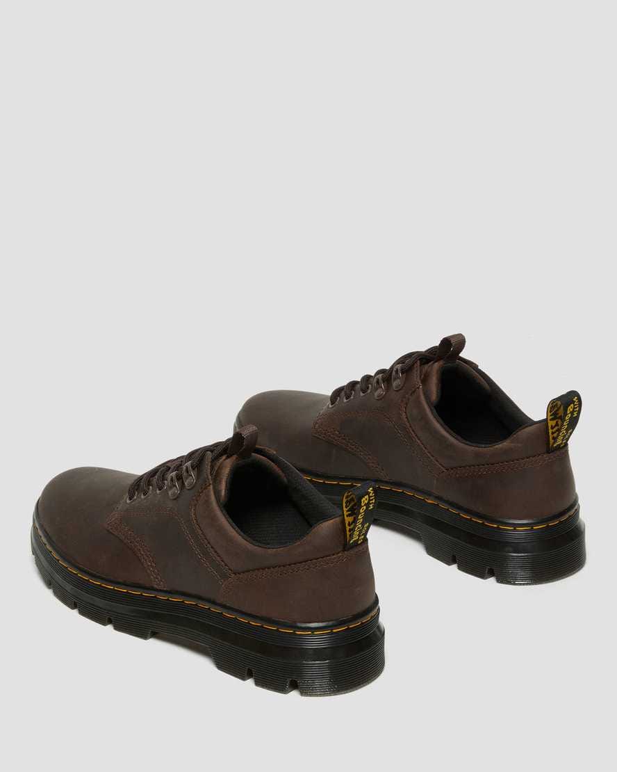 Reeder Crazy Horse Leather Utility Shoes — Dark Brown