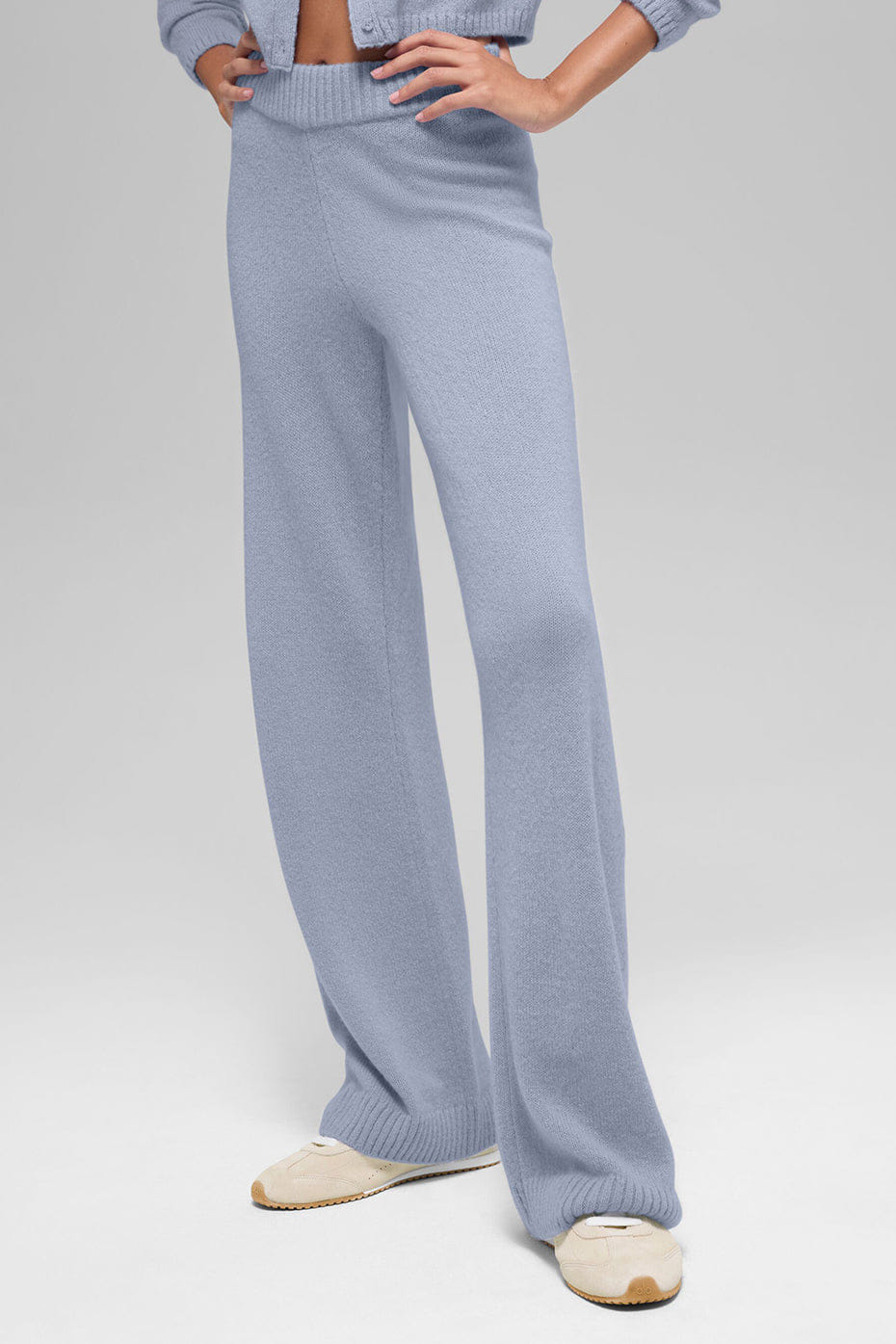 Wool Cashmere High-Waist New Class Wide Leg Pant