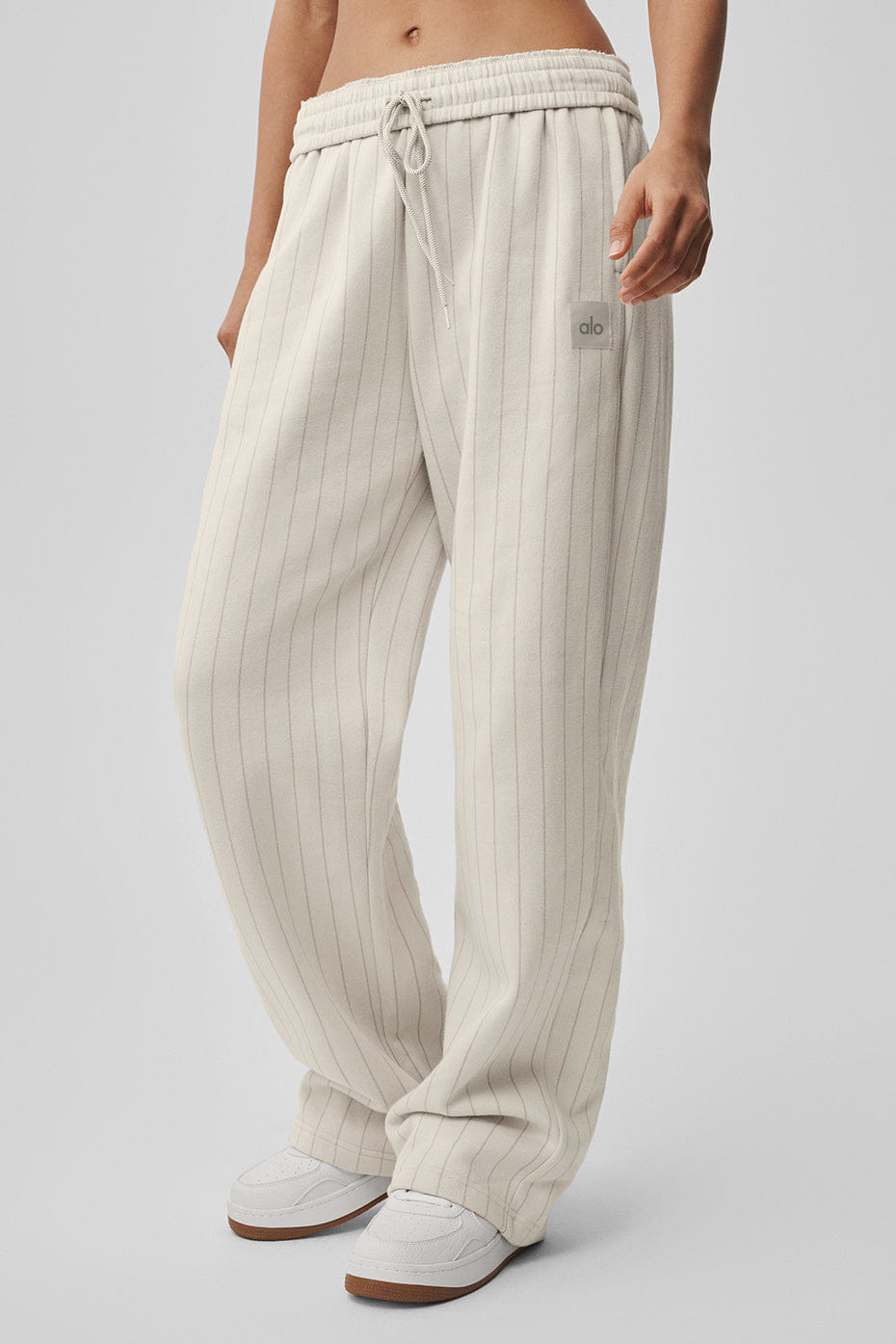 Pinstripe Straight Leg Sweatpant