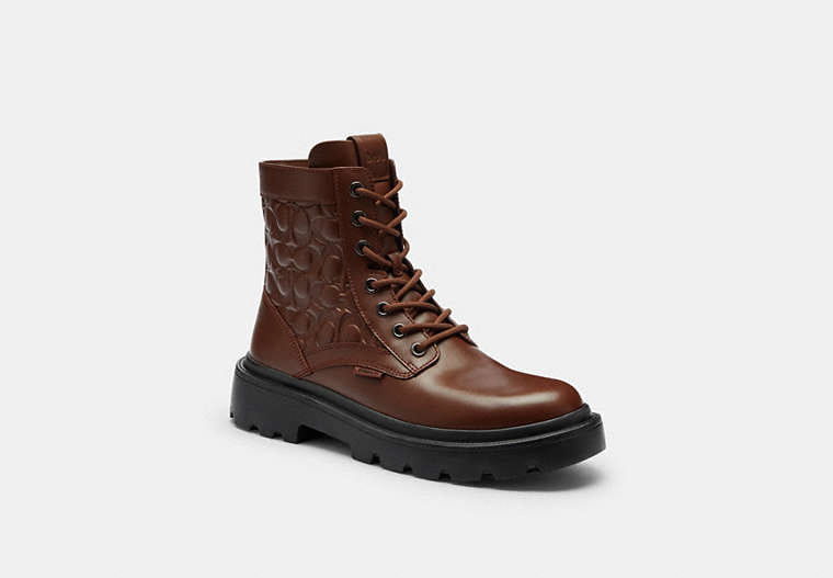 Combat Boot In Signature Leather