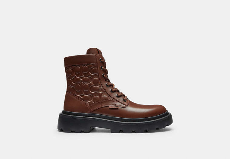 Combat Boot In Signature Leather