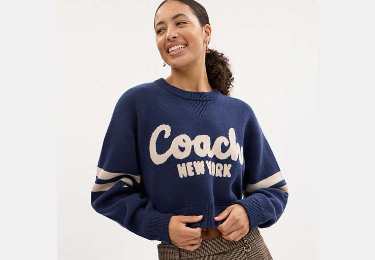 Cropped Coach Sweater