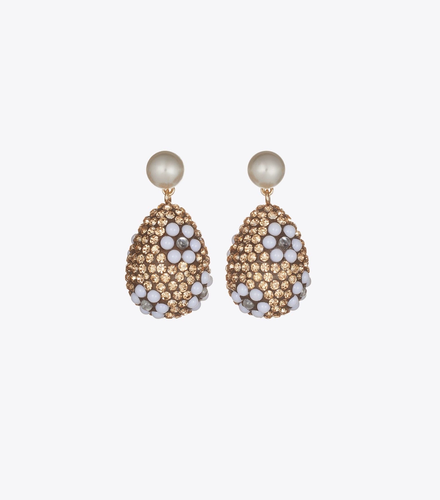 Curiosity Crystal Pearl Drop Earrings