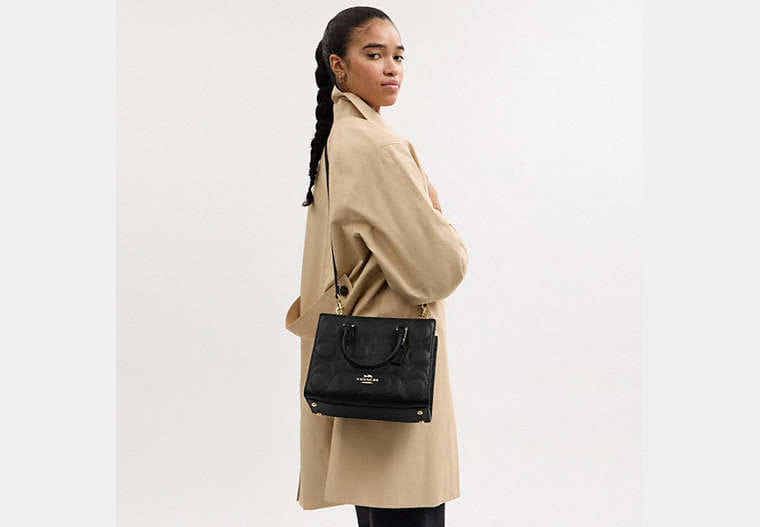 Maggie Small Tote Bag In Signature Leather