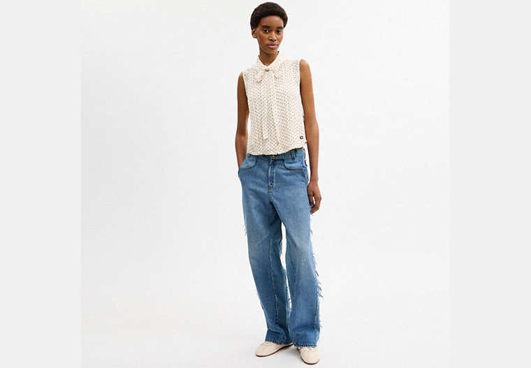 Cropped Sleeveless Blouse