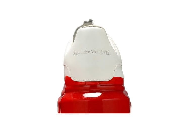 Alexander McQueen Oversized Sneaker Paint Dipped - White Lust Red