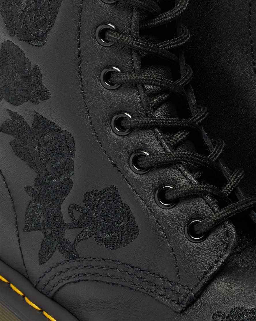 1460 Vonda Mono Women's Floral Boots — Black