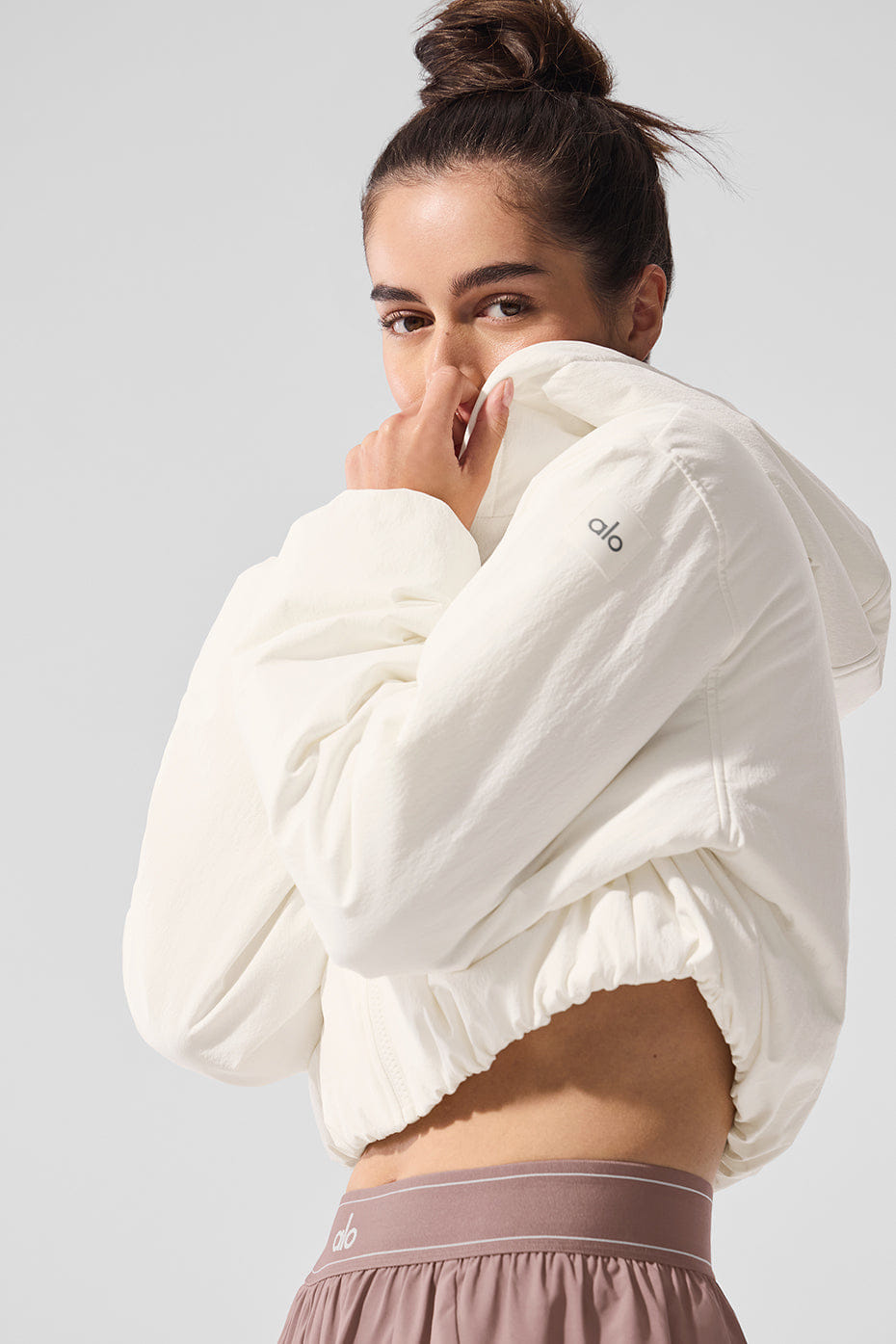 Cropped Mountain Peak Full-Zip Hoodie