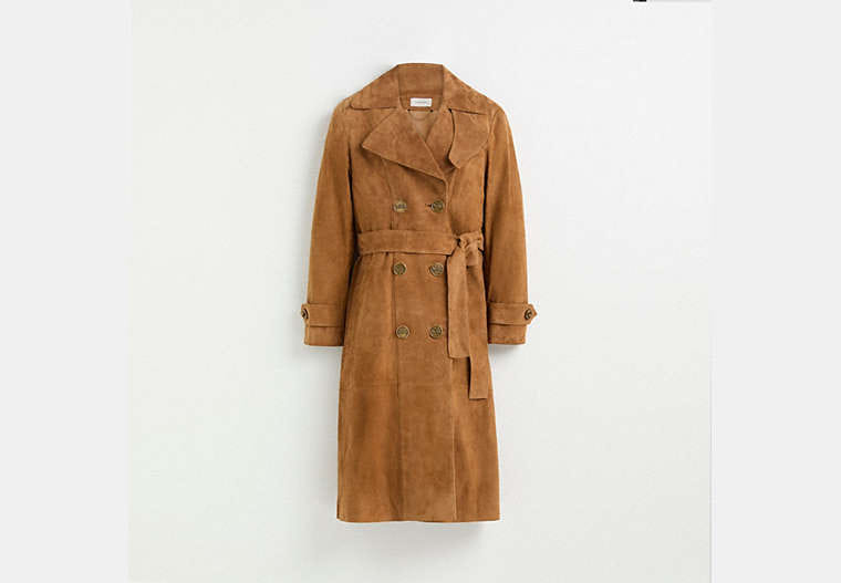 Restored Suede Trench Coat
