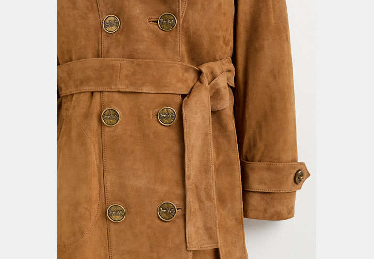 Restored Suede Trench Coat