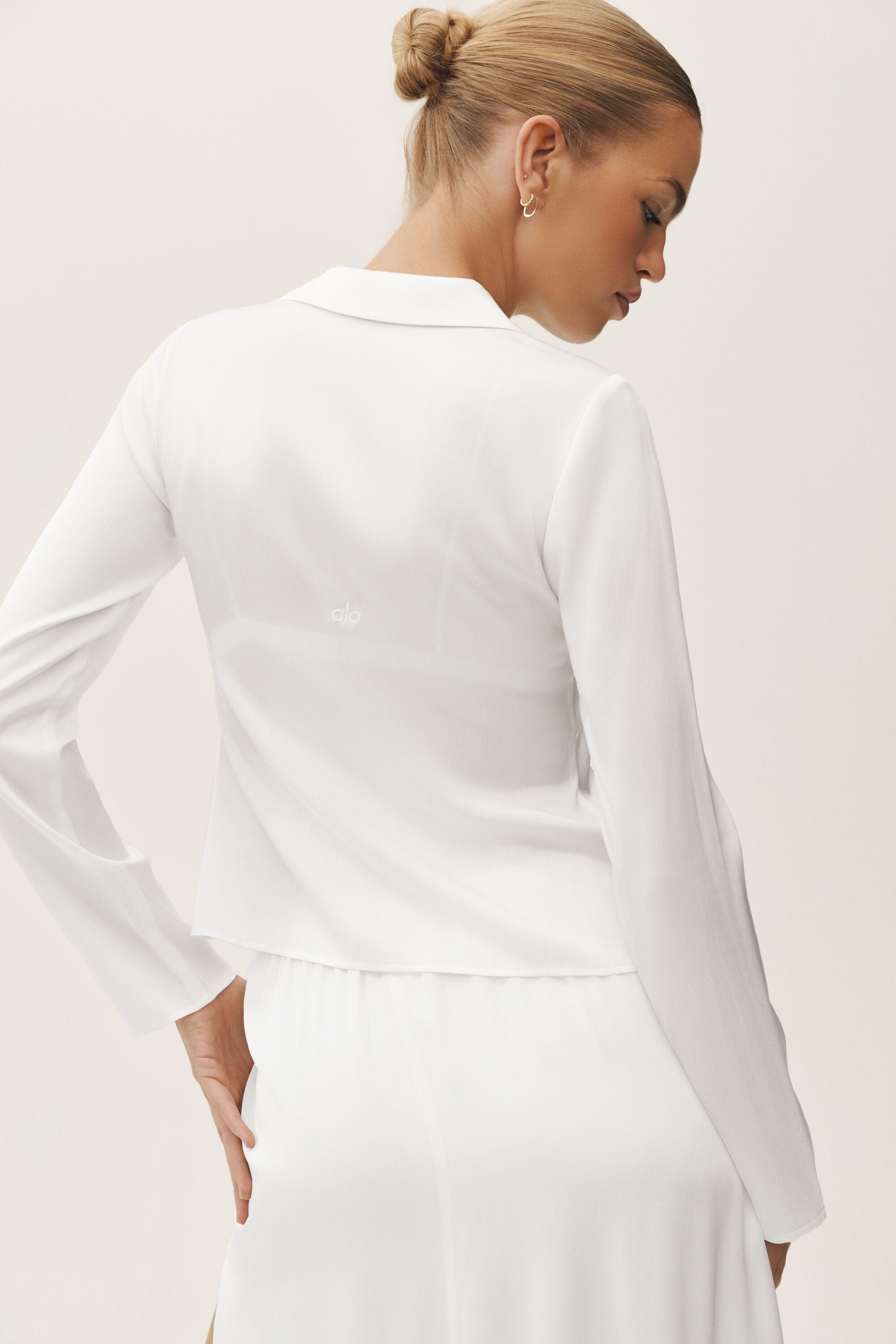 Silk Blend Radiance Long Sleeve Top