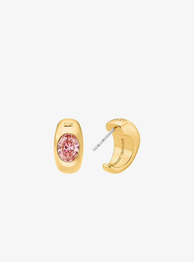 Cubic Zirconia Huggie Hoop Earrings